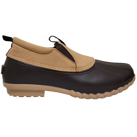 JBU Men Marsh Waterproof Slip On Duck Shoe Loafers Size US 13M Dark Brown Beige main image 4